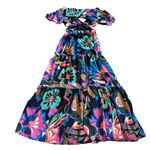 Baltic Born  Bastina Open Back Maxi Dress Floral Print Flowy Bold Size Small NWT Photo 8