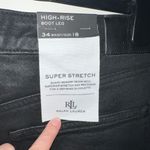 Ralph Lauren  Classic Black Denim High Rise Boot leg size 18 Photo 3