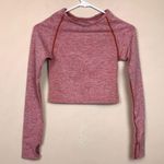 Victoria's Secret PINK Victoria’s Secret Women’s Seamless Athletic Red Cropped Long Sleeve Shirt Photo 0
