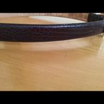 Fossil womens brown embossed leather belt with silver buckle size medium Photo 2