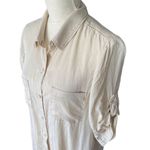 Cloth & Stone Women's Beige Shirt Dress M Knee Length 3/4 Sleeve Tan Size M Photo 2