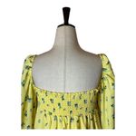 We Wore What Yellow Floral Print On Off Shoulder Smocked Boho Maxi Dress S NWT Photo 5