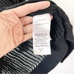 Quince Organic Cotton Open Knit Long Sleeve Cover Up Mini Dress in Black Photo 7