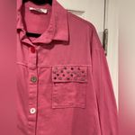 Pink City Size L Pink Bedazzled Pocket Long Sleeve Colorful Mixed Button Shirt Size L Photo 2