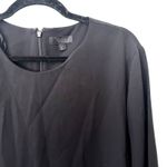 COS Pleated Detail Midi Shift Dress Black Sz 12 Photo 4