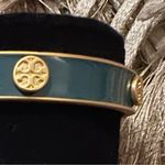 Tory Burch NWT Authentic Green Enamel Logo 7mm Bracelet with Dustbag Photo 6