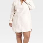 Universal Threads Universal Thread Women’s Long Sleeve Popover Tunic Dress Striped Size XXL Linen Photo 0