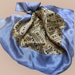 Coach | Blue and Gold Silk Scarf | OS | NWT Photo 3