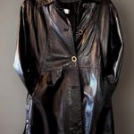 Vericci Leather Jacket Black Swing Coat Side Pockets Lined Lg Unused Supple Lux Photo 0