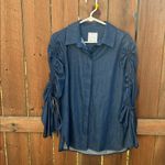 C/MEO COLLECTIVE denim button down blouse Photo 14