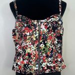 Allen B by Allen Schwartz Floral Corset Bustier Tank, Festival Vacation Summer Size 16 Photo 1