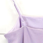 Miss Sparkling Womens S Ribbed Bodysuit Snap Crotch Lilac Purple Spaghetti Strap Photo 3