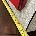 Calvin Klein Monogram Signature Cream w/Red Satchel Hand-Bag Khaki Logo H7DDJ6YQ Photo 94