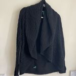 Ralph Lauren Lauren Lambswool Cable Knit Waterfall Cardigan S/M Photo 6