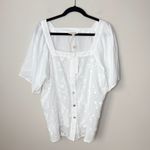 NEW NWT Grand & Greene Butterfly & Floral Applique White Top Size Large Fairy Photo 2