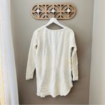 Free People  Sequin Stripe Pullover Top Ivory/Silver Sz Small Photo 6