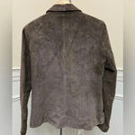 John Paul Richard Uniform  Women’s SZ 8 Leather Brown Suede Button Front Jacket Photo 1