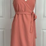 PETITE STRAPPY TAILORED WRAP DRESS, Size 2P Photo 0