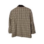 Sag Harbor Wool Blend Blazer Jacket Houndstooth Brown Velvet Collar Size 12 Photo 5