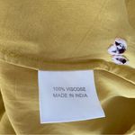 Anthropologie Duet Yellow Embroidered Beaded Tassel Caftan Swim Beach Cover-Up Photo 9