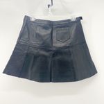 Newport News Vintage  leather min skirt flare black avant-garde grunge chic biker Photo 6