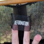 Reformation  Black Ribbed Knit Mini Dress Raw Hem Size XS Photo 4