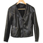 Banana Republic  Leather Motorcycle Jacket Womens M‎ Photo 0