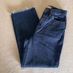 Madewell Women's Jeans Blue Baggy Straight Denim Medium Wass Frayed Hem Sz 24 Photo 9