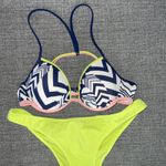 Victoria's Secret 34B Multicolor Padded Push Up Bikini Top Swim Photo 1