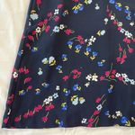 Ann Taylor  Women's Dress Small Short Sleeve Navy Floral Knee Length Photo 2