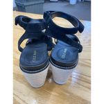 Cole Haan  Cloudfeel Espadrille Wedge Sandals Women's 9.5 B Black Ankle Strap S63 Photo 3