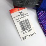 Tyr. Cyprus Ambu Active Swim Tank Tankini Top Contour Cup Striped Purple S Photo 4