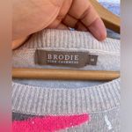 BRODIE CASHMERE METALLIC CAMO SWEATER SZ SMALL Pink Photo 2