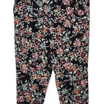 Jessica Simpson  Black Floral Print Ankle Pants NWT Size Medium Black Floral Pant Photo 0