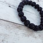 Vintage Stretch Bracelet Dark Purple Chunky Balls Photo 4