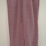 J.Crew Burgundy and White Geometric Pants women’s 4 casual preppy career comfy Photo 0
