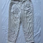 Anthropologie  Hei Hei Beach Bound Linen Pull On White and Metallic Pants Photo 1