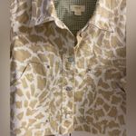 Maeve  by Anthropologie jean jacket cropped animal print Large Photo 4