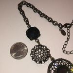 Lia Sophia  Boho CZ Rhinestone Faux Pearl Brass Tone Runway Statement Necklace Photo 3