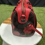 Coach Canvas Mini Bennett Brown Rose Floral Red Photo 7