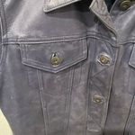 Liz Claiborne Vintage Liz Clairborne Lizwear Petite 100% Leather Purple Jacket Medium Petite Photo 3