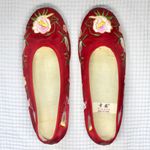 Xingqiu Red Chinese Embroidered Floral Shoes Ballet Flats Slippers 36 Size 6 Photo 7