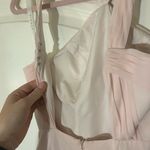 Azazie A-Line Halter Chiffon Floor-Length Dress Rose Petal Bridesmaid Dress Photo 6