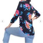 Maeve Anthropologie  Womens Woodland Walk Top  Black Floral Button Up.  order(58) Photo 2