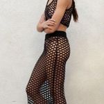 ZARA  Crochet midi Skirt Black Cover-Up Beach Cotton Knit NEW Photo 2