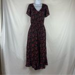 Jack by BB Dakota Jack Red Black Floral Ruffled Jumpsuit Size XS Photo 1