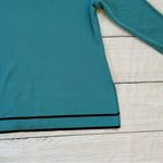 Misook Exclusively  size medium teal blue + black side split blouse Photo 14