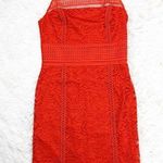 Topshop  Tomato Red Lace Spaghetti Strap Dress Size 6 Photo 0