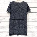 Madewell  Textured Sweatshirt Dress: Heathered Navy Photo 2
