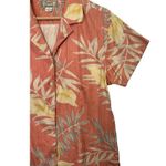 Tommy Bahama Top Womens Small Orange Coral Silk Floral Tropical Hawaiian Beach Photo 6